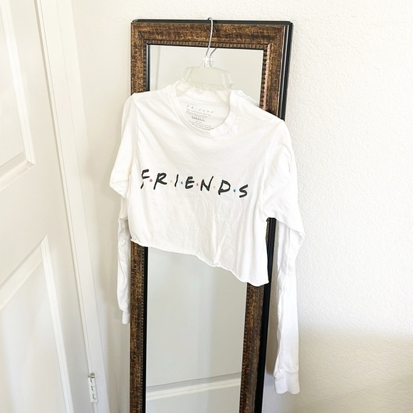Friends white long sleeve crop top - Picture 1 of 3